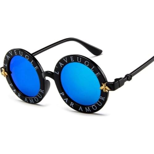 Vintage Kids Sunglasses Child Sun Glasses Round Letter Gafas Baby Children UV400 Sport Sunglasses Girls Boys Oculos De Sol
