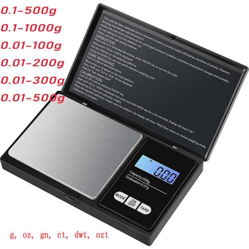 Jewelry Mini Stainless Steel Electronic Scale Digital Pocket Scale Gold Gram Balance Weight Scale Portable Pocket Scale