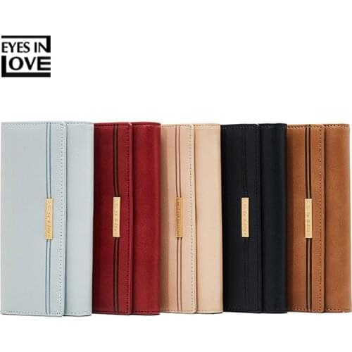 Many Department Long Wallet Women Card Holder Zipper Coin Purses Phone Pocket Trifold Female Wallets Brand Designer Ladies Purse