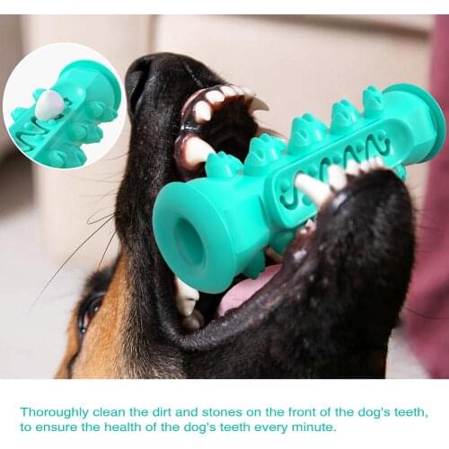 Bone Shape Bite Resistant Pet Teeth Cleaner Molar Brushing Stick Dog Chew Toy Toothbrush Soft Rubber Rubber Toys