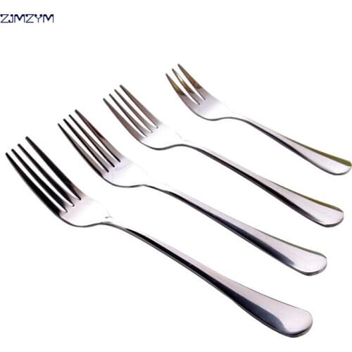 1pc Stainless Steel Fruit Fork Set Metal Three Prongs Food Cake Dessert Forks Dinnerware Set for Party or Restaurant
