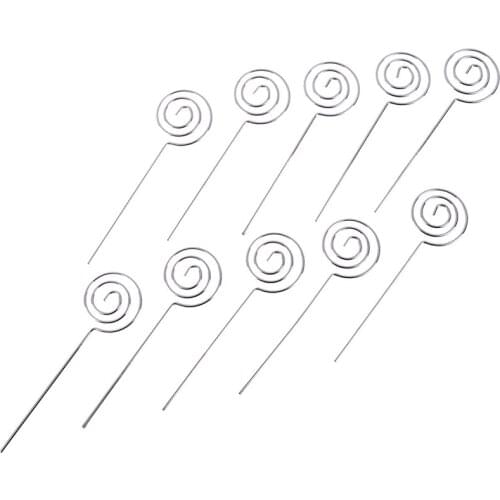 10pcs Metal Wired Business Card Holder Memo Photo Picture Paper Note Clip Bracket Diy Craft Home Office Supplies