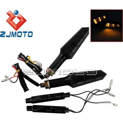 2 x LED Indicator Sequential Motorcycle Blinker Amber Tail Lights For Honda Yamaha Kawasaki Motorbike Scooter Quad ATV Chopper