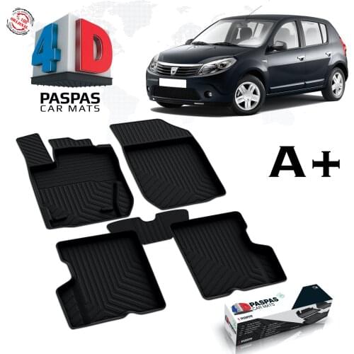 FOR DACIA SANDERO BRAND CAR RUBBER MAT INDOOR ACCESSORIES LUGGAGE POOL TOOL SPECIAL DESIGN BLACK 2008 2009 2010 2011 MODEL