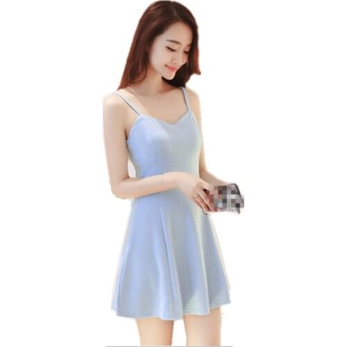 B2432 new style fashion princess fresh summer 2020 women sexy shows thin sleeveless back strap dress cheap wholesale