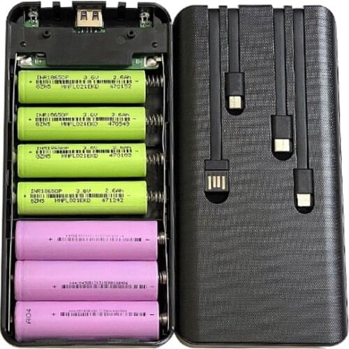 7*18650 Power Bank Case Support Quick & Wireless Charger Detachable 18650 battery Holder Charging Box Charge QC 3.0 PD DIY Shell