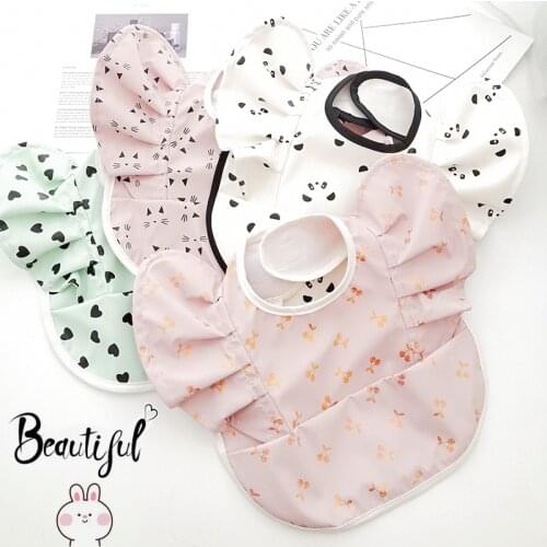 Ins Korean Baby Waterproof Bibs Child Apron Feeding Saliva Towel Food Bag Angel Wing Pu Plastic Snack Supplementary Anti-dirty