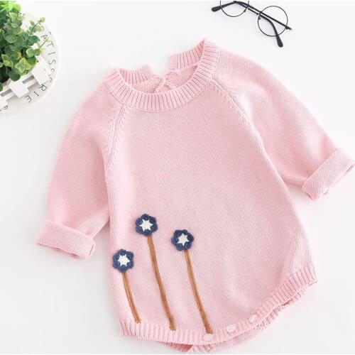 Baby Autumn Winter Sweater Clothes Newborn Girls Fashion Knitted Clothing 0-24 Months Infantil Girl Sweater Bodysuit Girl Cute