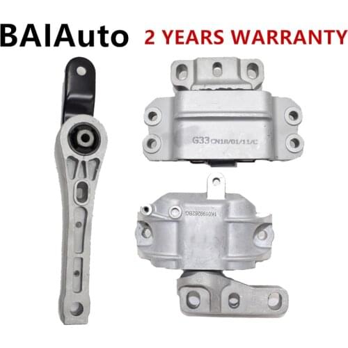 1K0199555 3PCS Rear Engine Transmission Motor Mount Set For VW Beetle Golf MK4 Bora Audi A3 Seat Leon Toledo Skoda 1K0199262