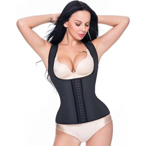 Wholesale Women Body Shaper Bustiers Corsets LATEX Rubber Waist Trainer Cincher Underbust corselet Shapewear Top Slimming Harnes