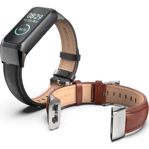 Leather Wrist Strap for Huami Amazfit Cor 2 Band Bracelet Accessories Watch Straps Midong Band 2 Wristbands