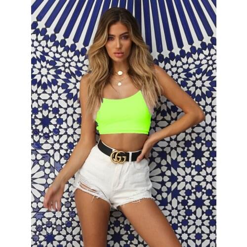 Women Summer cotton backless bandage lace up crop tops 2020 summer women fashion sexy female camis regata feminina camisa femini