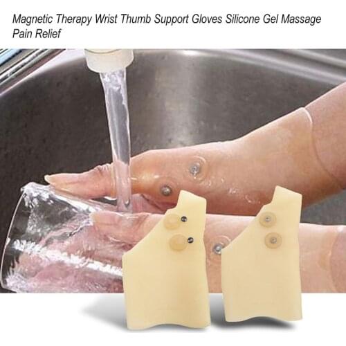 Magnetic Therapy Wrist Hand Thumb Support Gloves Silicone Gel Arthritis Pressure Corrector Massage Pain Relief Gloves Hot Sale