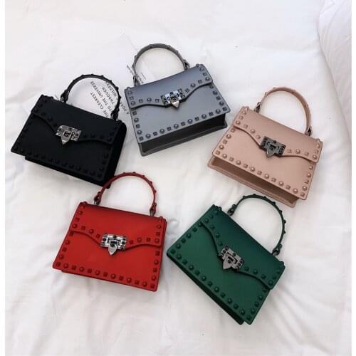 Women Small PVC Handbags High Quality Ladies Shoulder Messenger Bags Fashion Designer Female Purses Casual Rivet Crossbody Bag
