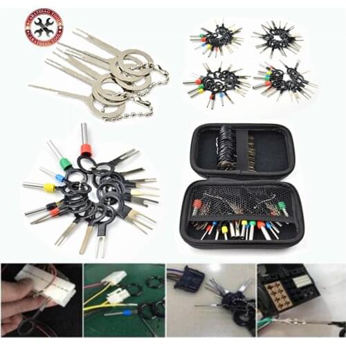 76pcs Car Terminal Removal Kit Wiring Crimp Connector Pin Extractor Puller Terminal Repair Professional Tools Kit Free Shipping