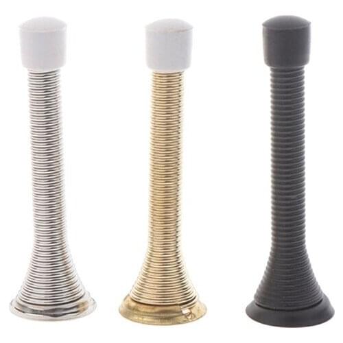 50PCS Modern Stainless Steel Door Stopper Spring Door Holders Wall Mounted Doorstop Door Hardware Protect Doors&Wall Home Decor