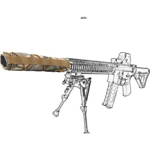Nylon 8.66" 22cm Suppressor Mirage Heat Cover Shield Sleeve Muffler Shooting Tactical Hunting Accessories