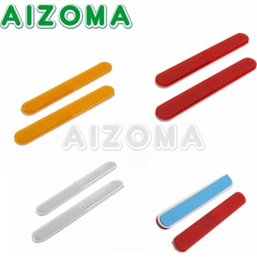 Plastic Motorcycle Universal Safety Warning Reflective Reflectors Sticker 3 Color For Harley Honda Yamaha Suzuki ATV Dirt Bike