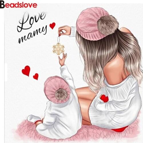 Full,Square,round,5d diy,Diamond painting,Love Mommy Heart,picture of rhinestone,mosaic full embroidery,Home decoration S49