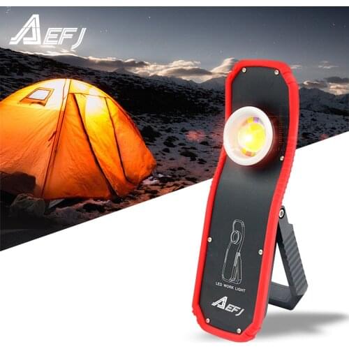 60w Portable Flashlight Torch USB Rechargeable LED Work Light Magnetic COB Lanterna Hanging Hook Lamp For Outdoor Camping