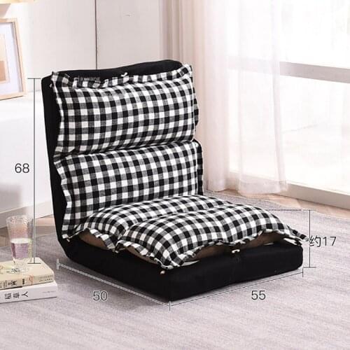 Household Dormitory Hotel Tatami Lazy Sofas Foldable Small Apartment Bedroom Single Sofa Balcony Living Room Leisure Back Sofa