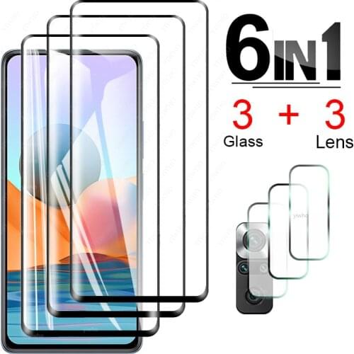 Glass on For Xiaomi Redmi Note 10 Pro Glass for Redmi Note 10 Pro Flim Screen Protector for Redmi Note 10 Pro Lens Glass 10s