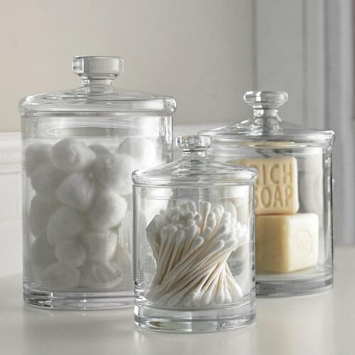 Handmade lead-free glass jar kitchen food bulk container set spice dried fruit storage tank salad bowl WF1104235