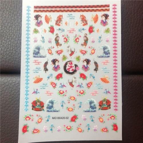 Nail Stickers Flowers Fashion Nail Decals Back Adhesive Paper Stickers for Nails