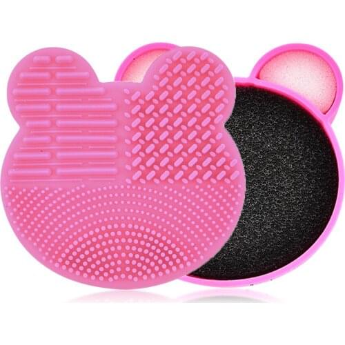 Dry And Wet Silicone Makeup Brush Cleaner Pad Foundation Makeup Brush Scrubber Board Pad Make Up Washing Brush Mat Sponge Tool