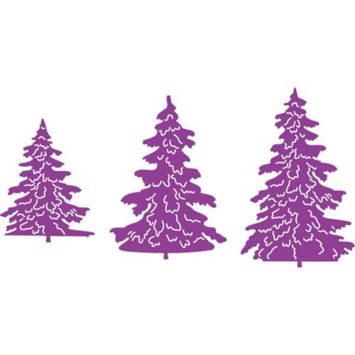 Three Trees Paper Cards Cut Dies Stencils Metal Cutting Dies Embossed Plate for Decorative Embossing Scrapbooking Photo Album