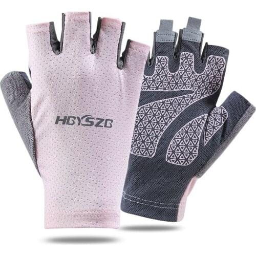 Cycling Half-Finger Sports Gloves Fitness Training Thin Outdoor Sunscreen Fishing Gloves