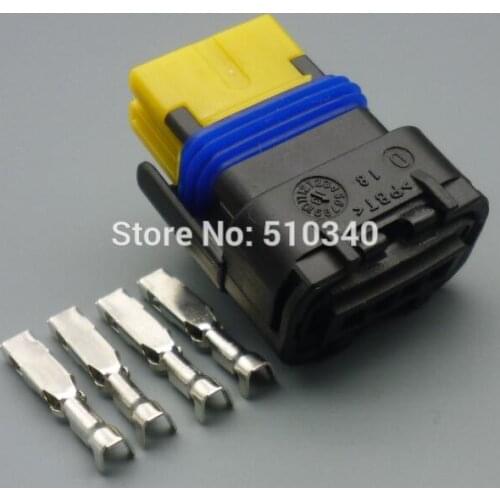 1set 1.5mm 4pin waterproof Oxygen sensor connector plug with car terminal