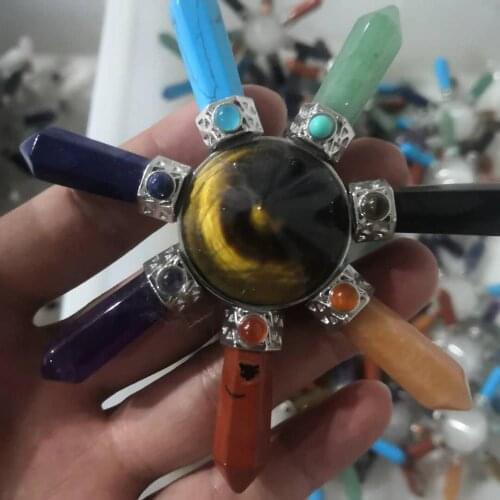 1pc Colorful Conical Energy Pyramid Chakra Healing Meditation Stone Witchcraft Supplies Home Decoration