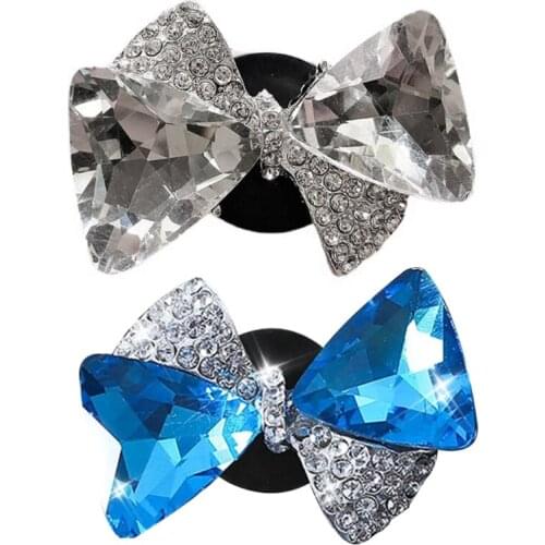 1 Pc Cute Crystal Bow Air Outlet Fragrance Clip Car Air Freshener Holder Vent Clip Automotive Fragrance Diffuser Interior Decor