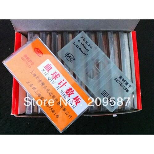 10Pcs/Lot Improved Neubauer Hemocytometer Hemacytometer Blood Cell Counting Chamber Brand New