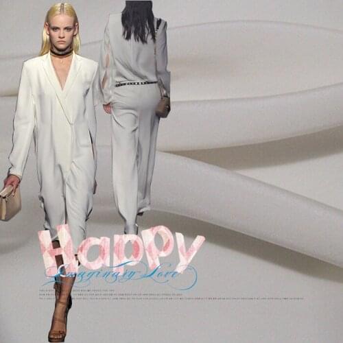 100% silk fabrics white double crepe skirt clothing cheongsam fabric silk fabric