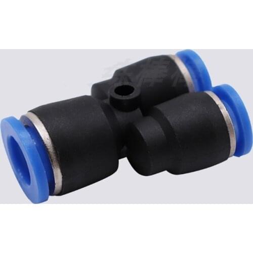 3 Way Port Y Shape Air Pneumatic 12mm 8mm 10mm 6mm 4mm OD Hose Tube Push in Gas Plastic Pipe Fitting Connectors Quick Fittings