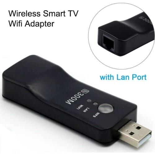300M Wireless Smart TV Wifi Adapter Repeater Network WiFi Signal Amplifier RJ-45 Port Ethernet Network Bridge Repeater For TV