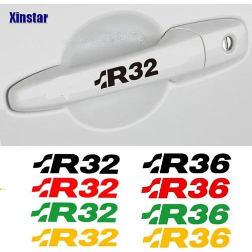 4pcs car door handle sticker For volkswagen R32 R36