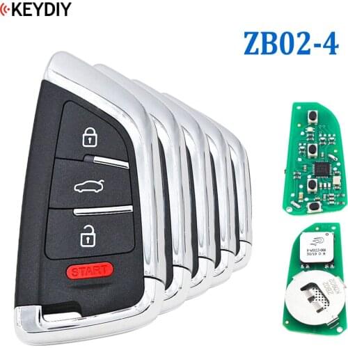 5PCS,KEYDIY Universal Smart Key ZB02-3 ZB02-4 for KD-X2 Car Key Remote Replacement Fit More than 2000 Models