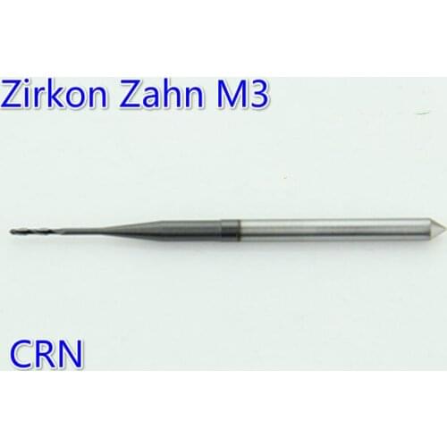 5pcs Zirkon Zahn M3 Milling Burs CADCAM Dental Drill Milling Bur 3MM Shank For ZirkonZahn System Equipment PMMA Wax Material