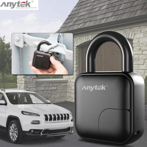 Anytek L3 Smart Keyless Fingerprint Lock USB Rechargeable Electronic Anti-Theft Security Padlock IP65 Waterproof Door Case Lock