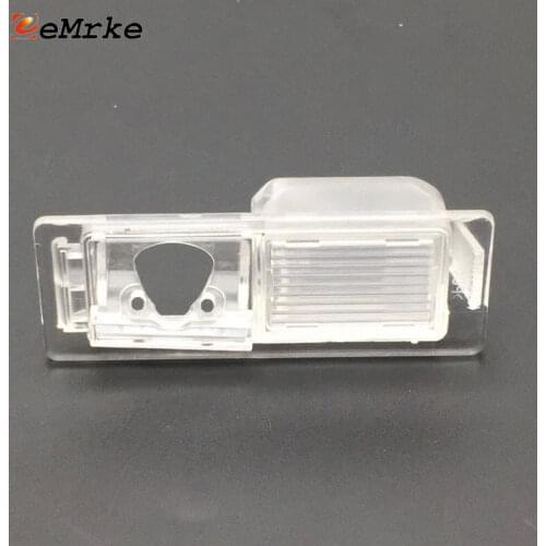 EEMRKE Car Rear View Camera Bracket Mount License Plate Lights Housing for Cadillac ELR XTS SRX CTS
