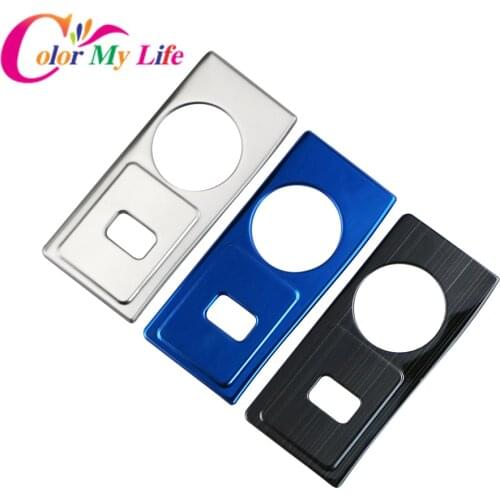 Car Control Socket Charge Cigarette Smoke Lighter USB Switch Button Frame Lamp Sticker Trim for Ford Focus 2018 2019 2020