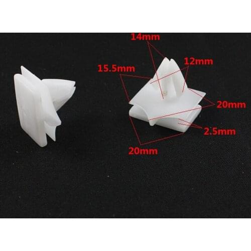 Auto White Nylon Door panel trim snap fasteners moulding clips retainers for Chevrolet