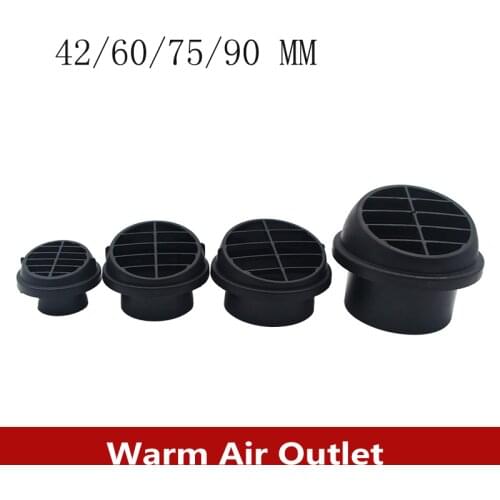 42mm/60mm/75mm/90mm Car Heater Duct Warm Air Vent Outlet For Eberspacher Webasto Fit for Fuel parking heater ventilation pipe
