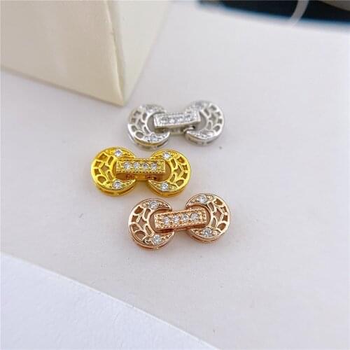 Free Shipping 18k Real Gold Plated Pearl Bracelet Clasp Beads High Quality for DIY Jewelry Making Fastening Findings Accessories