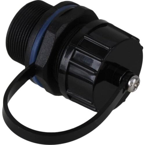 Ethernet LAN Black IP68 Protection M20 Stuffing Locknut Plastic RJ45 Waterproof Gland Connector