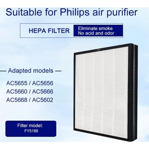 H13 HEPA Filter and Carbon Composite Filter FY5186 For Philips Air Purifier Parts AC5655 AC5656 AC5660 AC5666 AC5668 AC5602