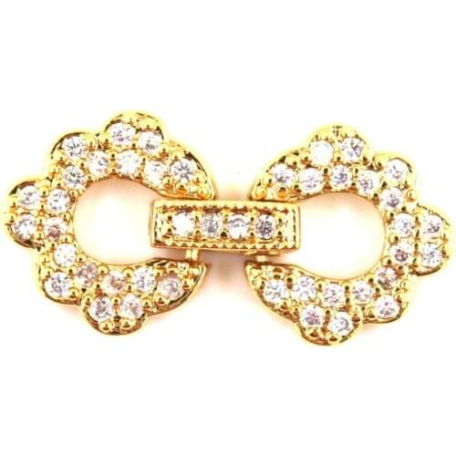 Copper Connection Gold Plated Clasps Accessories DIY Jewelry Making Findings For Handmade Woman Pearl Necklace Bracelet Gifts